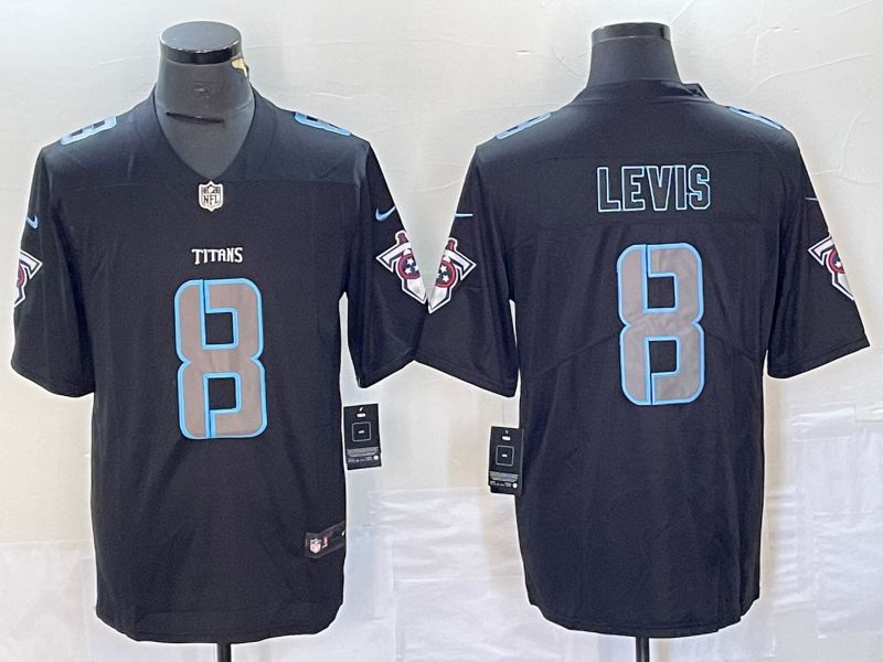 Men Tennessee Titans #8 Levis Black Nike Vapor Untouchable Limited NFL Jersey style 1